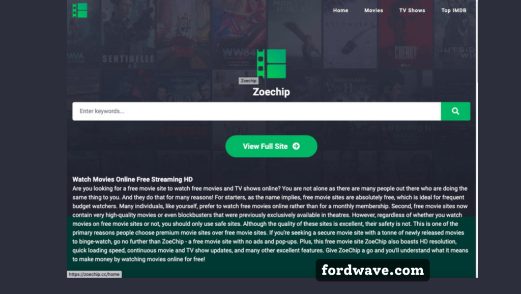 Zoechip Free Movie and TV Show Streaming FordWave